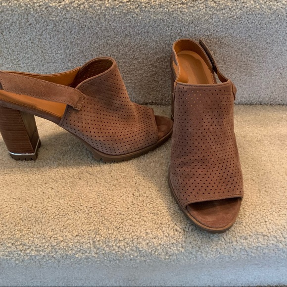 - Franco Sarto Analise Suede Lugg bottom Slingback sandals size 10M - Picture 2 of 7